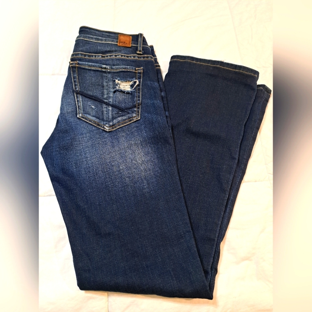 BKE Women's Boot Cut Jeans - Dark Blue